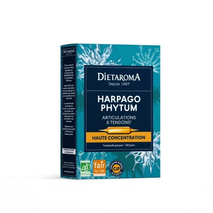 Complément alimentaire - Dietaroma - Harpagophytum - 20 Ampoules - 10ml - Sans conservateur