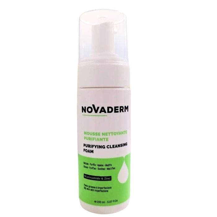 Mousse Nettoyante - Novaderm - Purifiante - 150ml - Peaux à imperfections - Nettoyage en profondeur