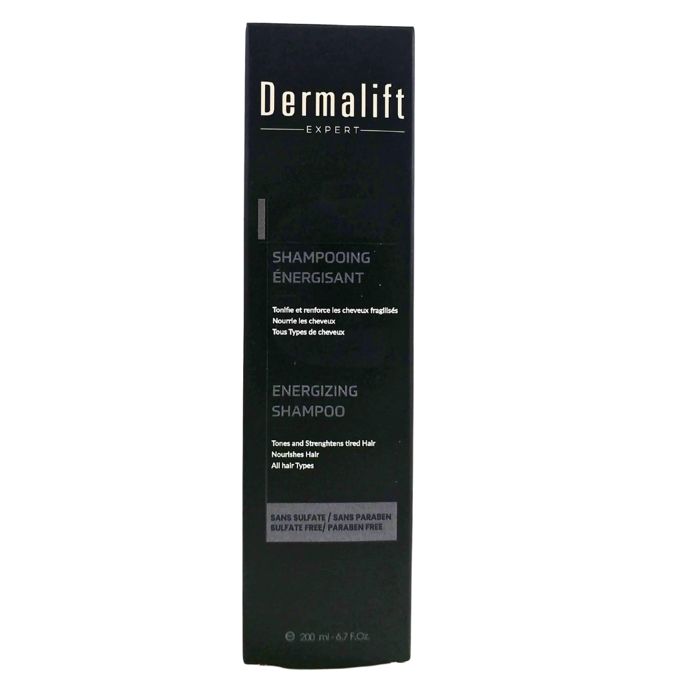 Shampoing - DERMALIFT - Energisant - 200ml - Sans sulfates - Nourrit et renforce les cheveux