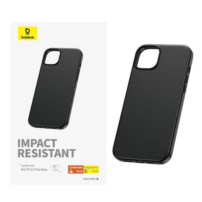 Coque de Protection - Baseus - Fauxther Series - iPhone 15 Plus - Cuir PU - Noir Cluster
