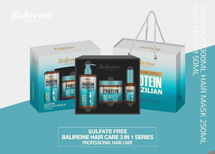 Balireine Brazilian Protein: Coffret Soin Capillaire 3-en-1 Sans Sulfates pour une Hydratation Intense