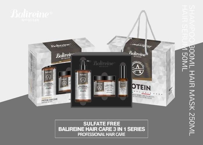 Balireine Brazilian Protein: Coffret Soin Capillaire 3-en-1 Sans Sulfates pour une Hydratation Intense