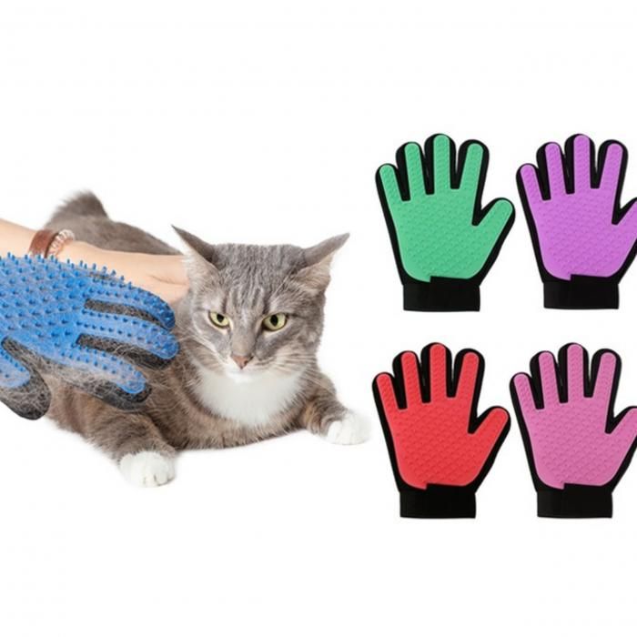 Gants de toilletage pour animaux