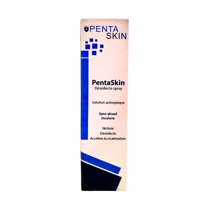 Spray désinfectant - Penta Skin - 125ml - Sans alcool - Efficace contre bactéries - Usage quotidien