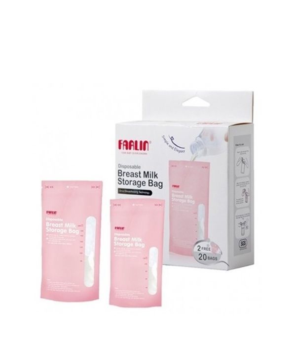 Sac jetable de rangement du lait - FARLIN - BP-869-1 - Pratique - Hygiénique - Système de fermeture sécurisé