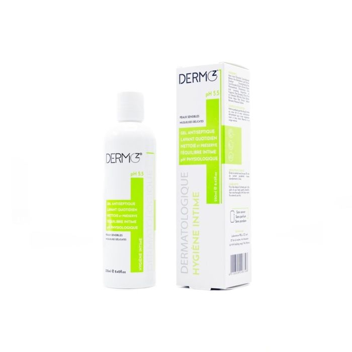 Gel lavant antiseptique - DERMOZ - Gel Intime - pH 5.5 - 250ml - Hypoallergénique