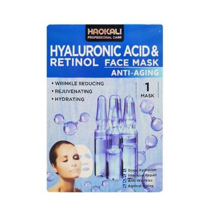 Masque Facial - WOKALI - Hyaluronique & Rétinol - Hydratation Intense - Anti-âge - Vegan