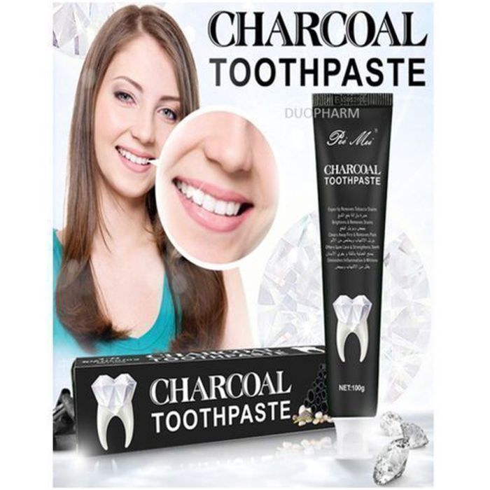 Dentifrice au Charbon Actif - DUOPHARM - 100g - Blanchiment - Élimination des taches - Haleine fraîche