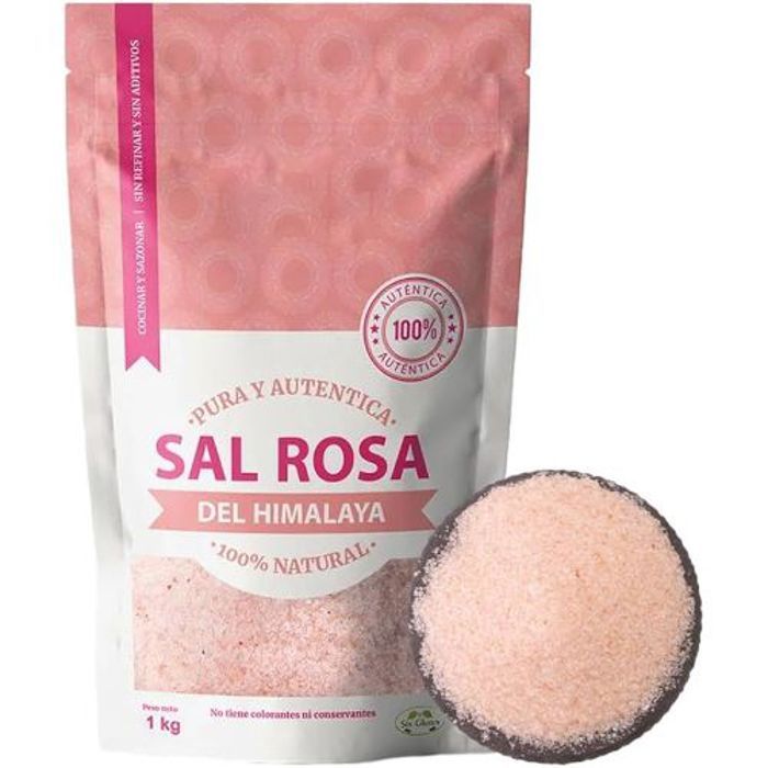 Sel rose de l'Himalaya - uneysa organic - 1Kg - 100% naturel - Non raffiné - Sans additif