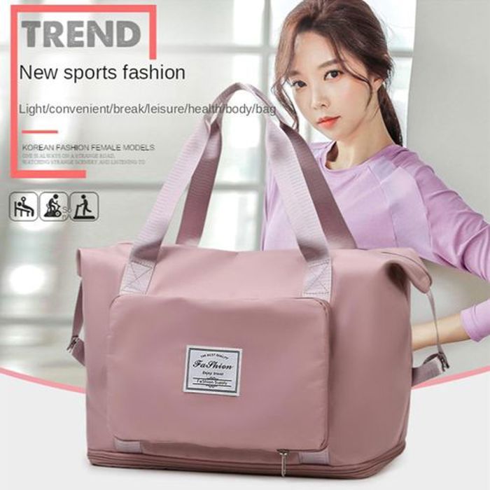 sac en toile pliable EN ROSE