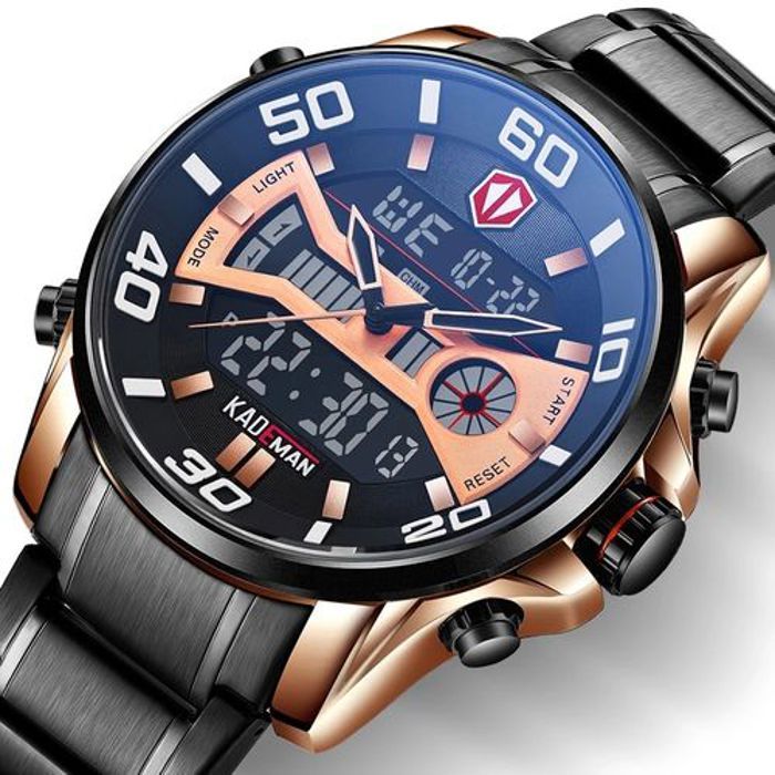 Montre - KADEMAN - Chronographe - Double affichage - Quartz - Style tendance