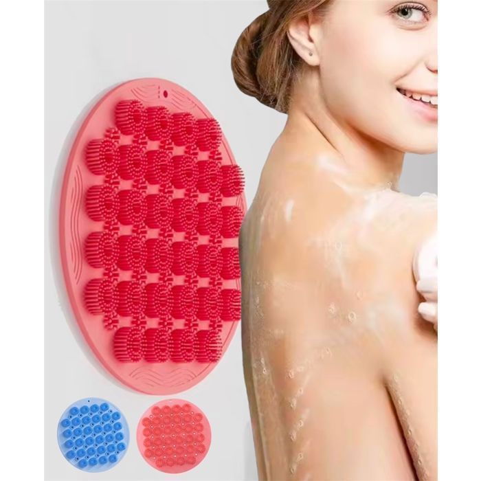 Brosse de nettoyage - Multicolore - 30cm - Silicone - Antidérapante - Salle de bains