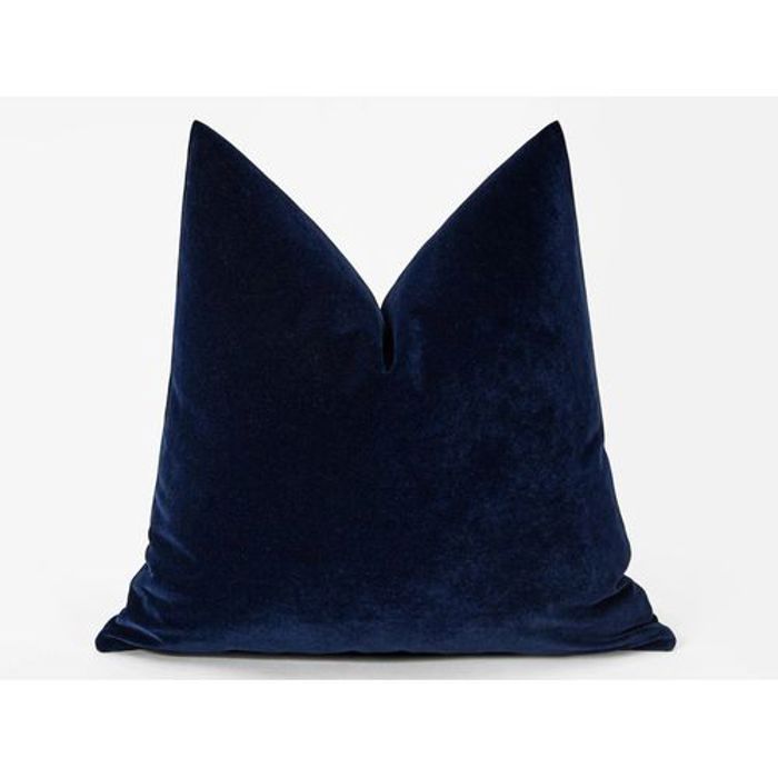 Housse de coussin en velours Blue Marine luxueuse (45x45cm)