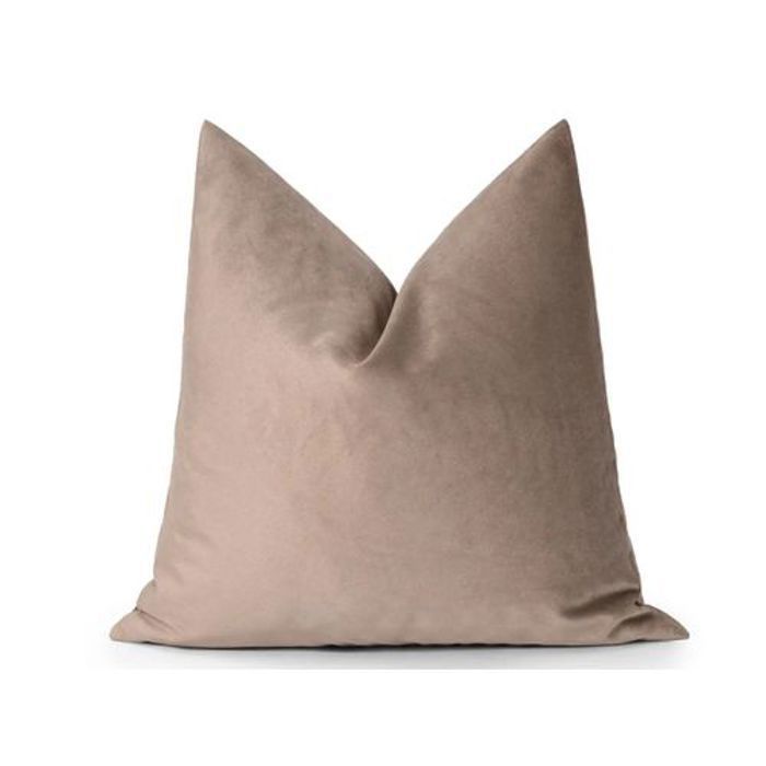 Housse de coussin en velours Biege luxueuse (45x45cm)