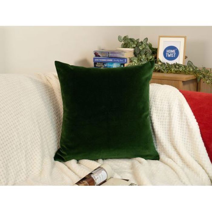 Housse de coussin en velours Vert luxueuse (45x45cm)