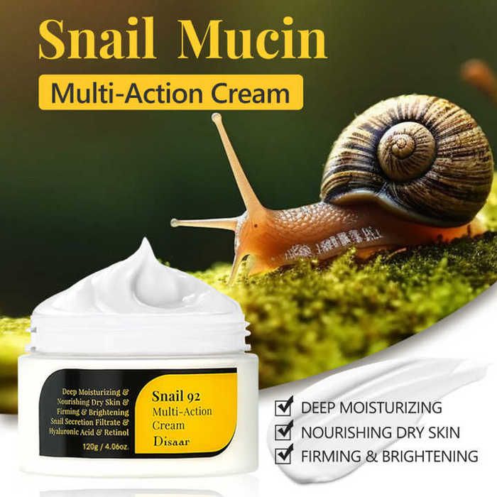 Crème visage - DISAAR - Snail 92 - 92% mucine d'escargot - Acide hyaluronique - Hydratation avancée