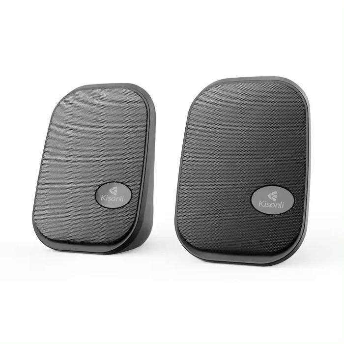 Kisonli haut-parleur canal 2.0 haut-parleur actif 6W haut-parleur d'étagère