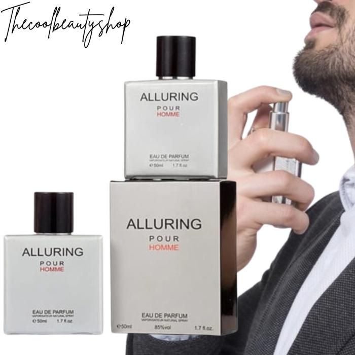 Parfum pour homme - ALLURING - Alluring - Notes boisées épicées - Flacon 50 ml - Pulvérisateur en verre