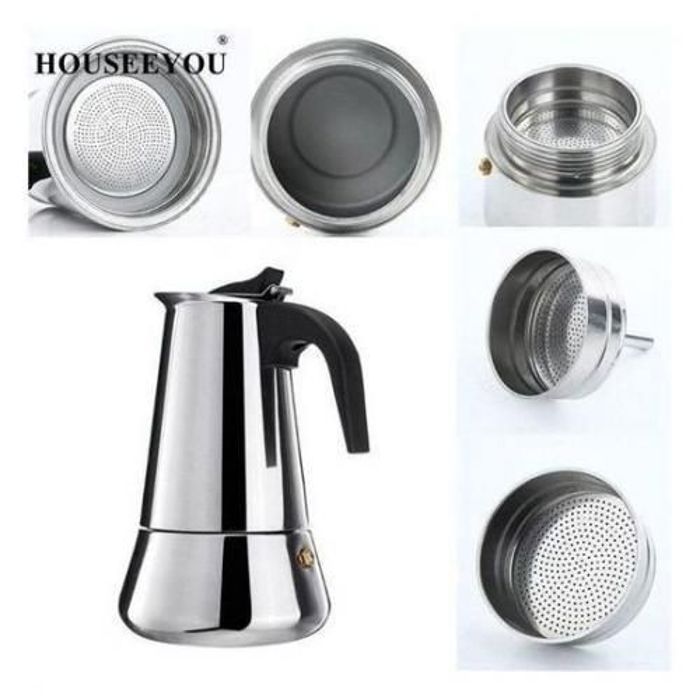 Cafetière Expresso en Acier Inoxydable - Machine à Café Moka 2 Tasses