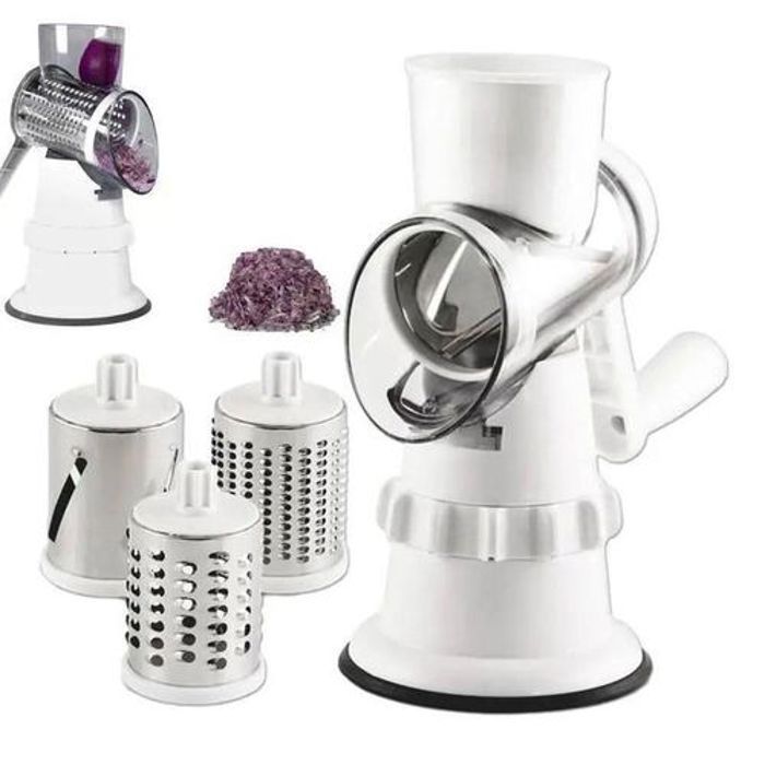 Mandoline Trancheuse Multifonction Manuelle avec 3 lames en Acier Inoxydable, Couleur aliatoire