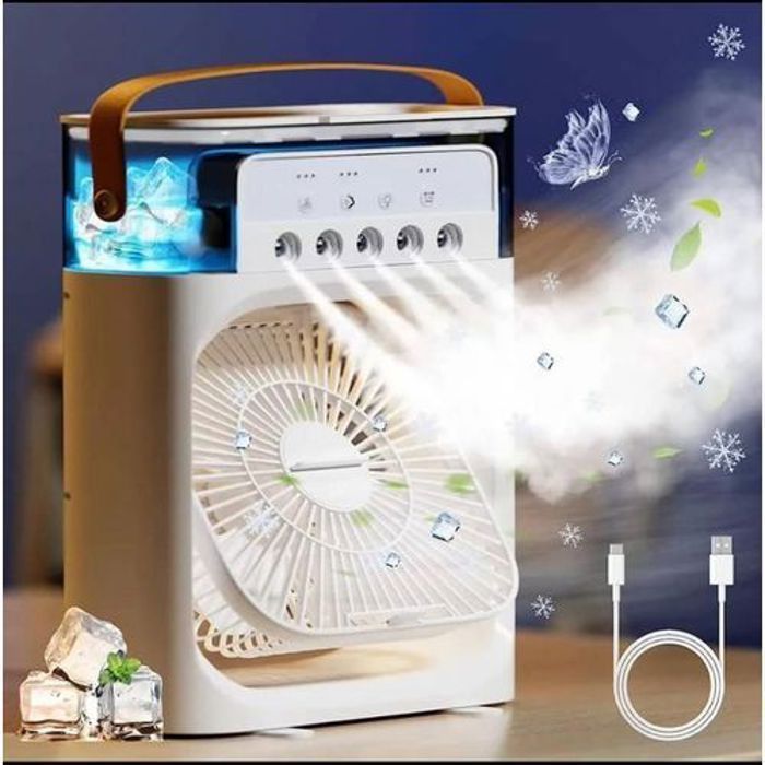MINI Climatiseur électrique portable 3en1,Mini ventilateur personnel a3 Vitesses, couleur aliatoire
