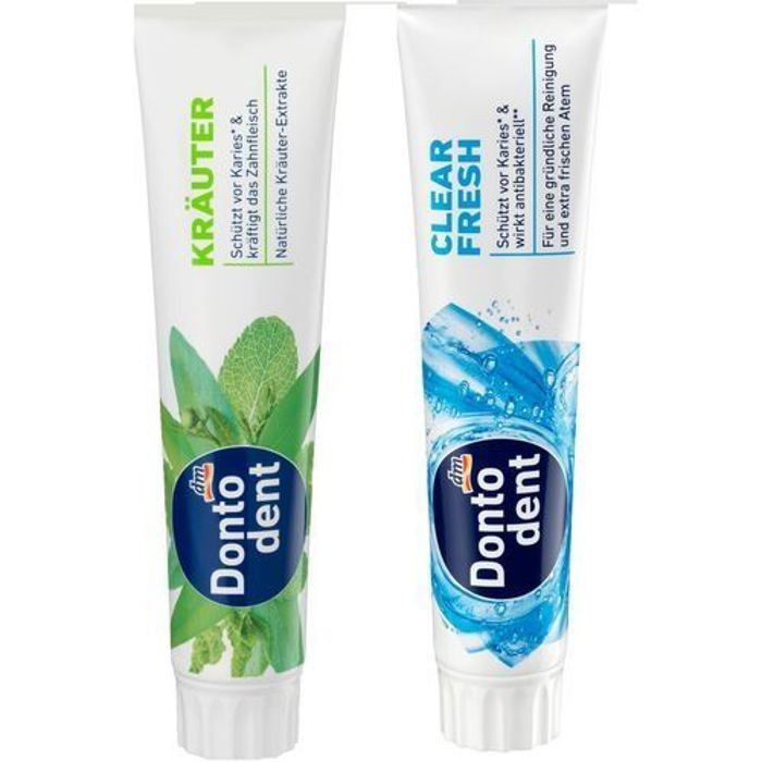 Dontodent pack de 2 Dentifrices fluor et menthe