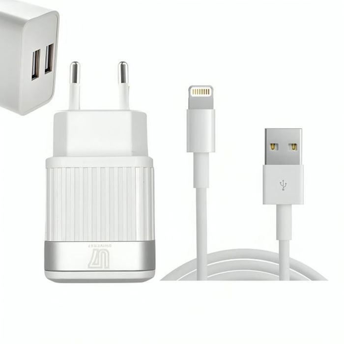 Chargeur Iphone avec 2 ports Usb 2.4A - U7-01