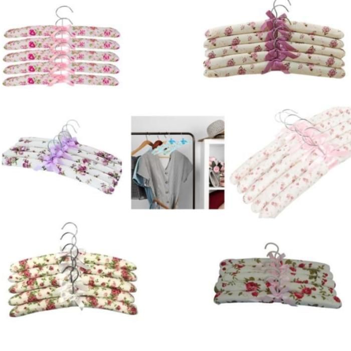 Cintres - Non spécifié - 5 pcs - Rembourrage doux - Antidérapant - Ergonomique (Couleur aléatoire)