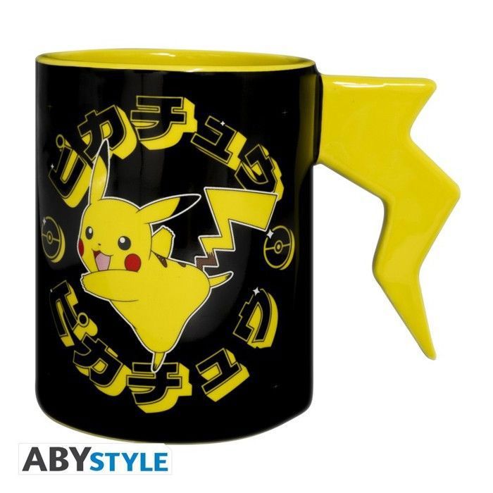 Mug 3D - Nintendo - Pokémon - Éclairs de Pikachu - Jaune - Céramique - Enfant