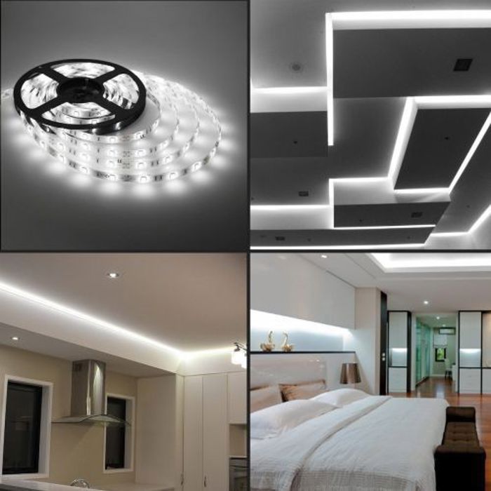 Bande De Led 16 Couleur Strip Led Light Strip 5M + Remote Controller + 12V 5A Power Supply Rgb For Decoration