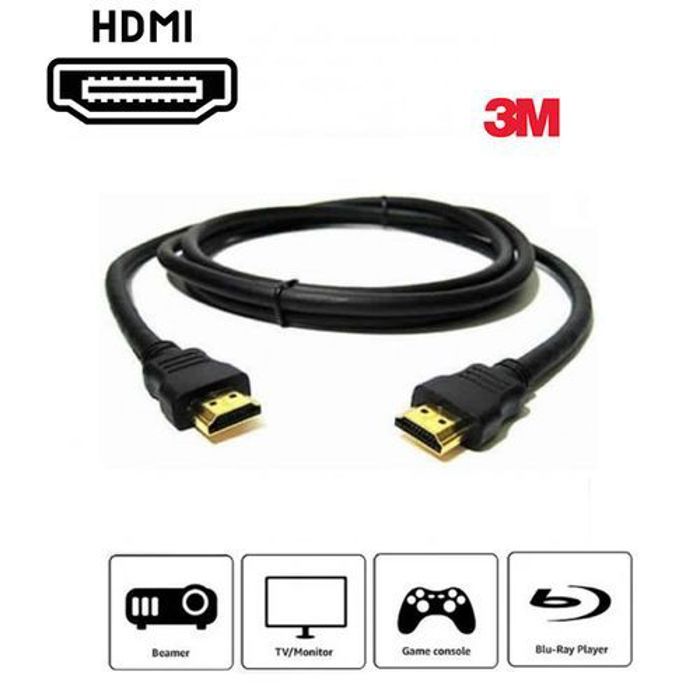 Cable Hdmi 3M Full Hd Haute Qualité