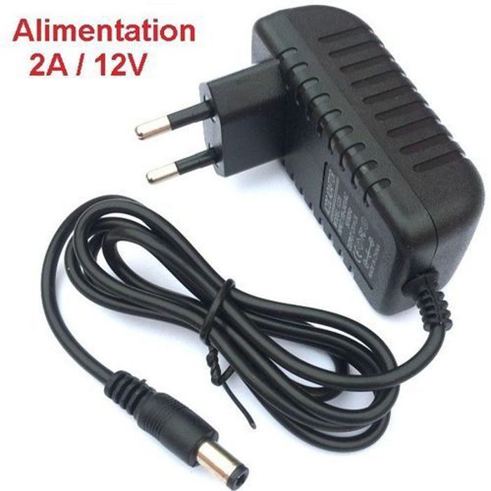 Chargeur D'Alimentation 100/240Ac Vers Dc 12V 2A,Power Adapter