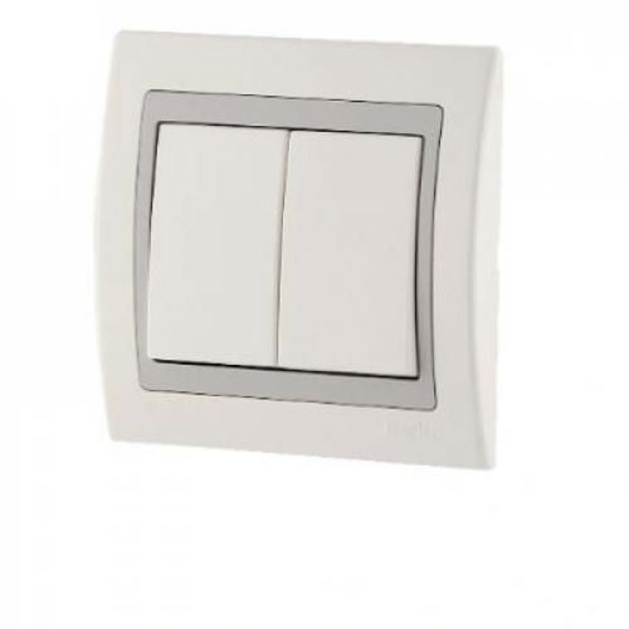 Injelec Interrupteur Double Va Et Viens Mural Encastrable ; Interrupteur Électrique Jade