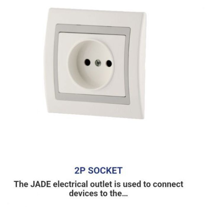 Injelec Interrupteur Prise De Courant 2P Jade Encastrable