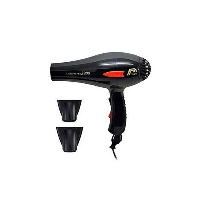 Faba Sèche-Cheveux Noir Super Turbo 3900 Professionnelle Séchoir Cheveux