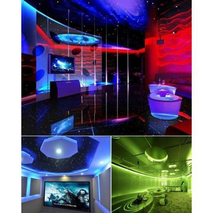 Bande Led Flexible Et Étanche, 5M, Smd 5050 Led Ac220V, Couleur Bleue