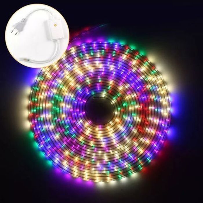 10M 5050 Rgb 2X5M 600 Led Light Strip Extensible  Avec Telecommande