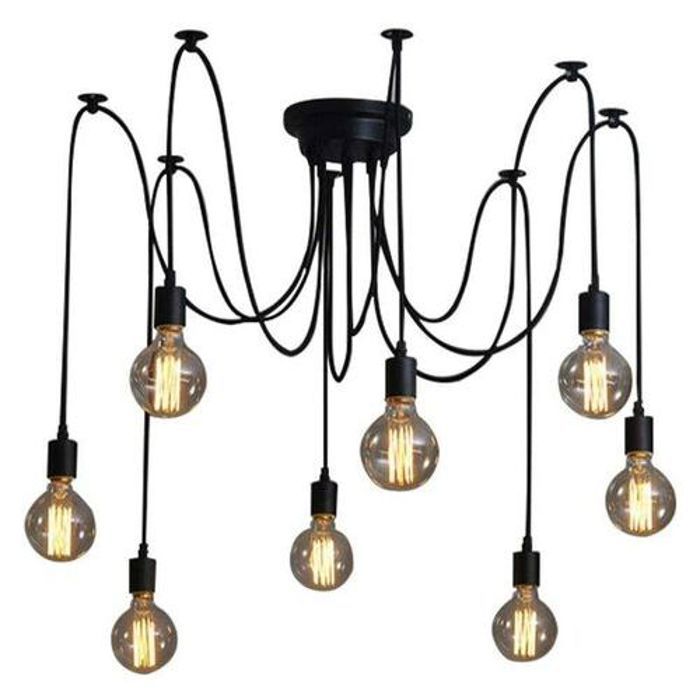 Marko Lustre,Suspension Tendance 8 Têtes Araignée Industriel E27