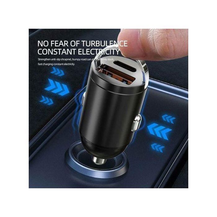 Chargeur de voiture 38W, PD 3.0 QC4.0, charge rapide USB C, type C, pour iPhone 15 14 Samsung Huawei Xiaomi