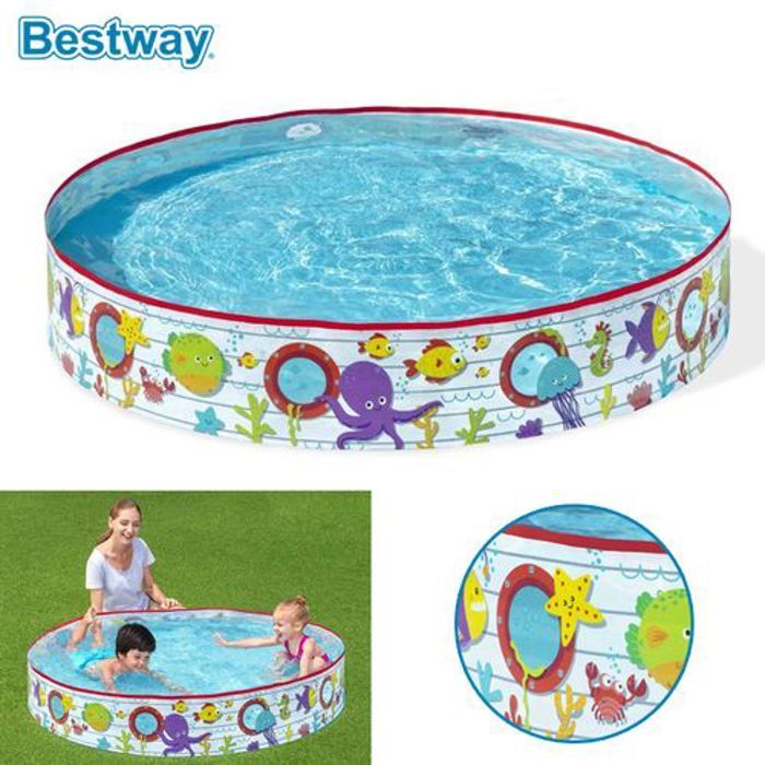 Bestway Piscine pataugeoire ronde pour Enfants - Fill'n Fun 152 x 25 cm