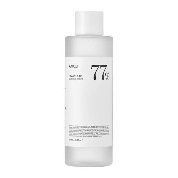 Tonique - ANUA - HEARTLEAF 77% SOOTHING TONER - 250 ml - Apaisant - Non comédogène
