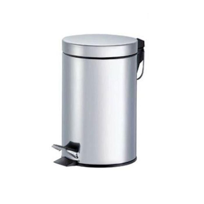 Poubelle en Inox chromé avec pédale -5 L seau amovible déchets