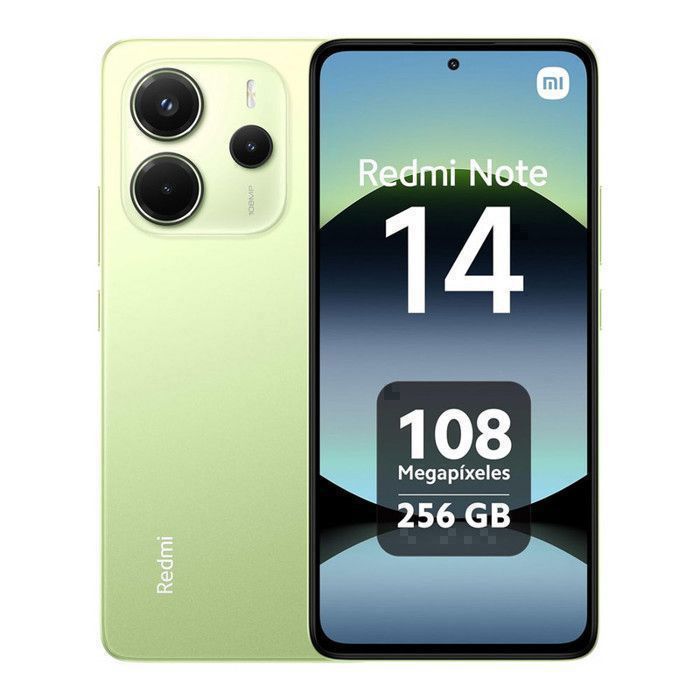 XIAOMI Redmi Note 14 4G Smartphone 8+256Go Vert Helio G99 Ultra Triple Caméra 108MP Écran AMOLED 120Hz 6,67" 5500mAh