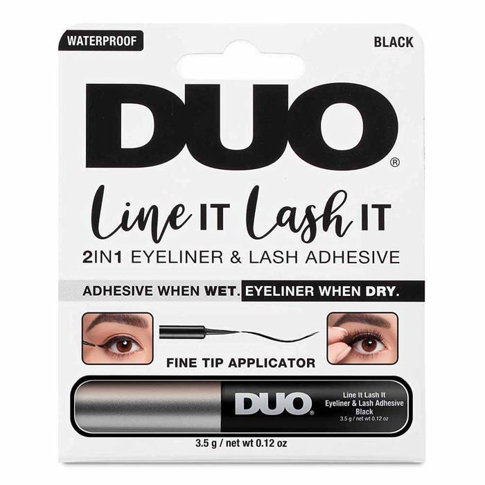 Eyeliner 2 en 1 - DUO - Line It Lash It - Noir/Bru - Waterproof - Application facile