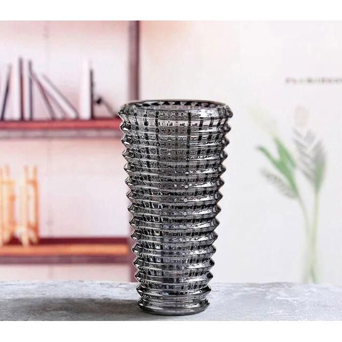 Vase en Cristallin - AYA HOME - Modèle EYE - Gris - H 17,5cm - Design Contemporain