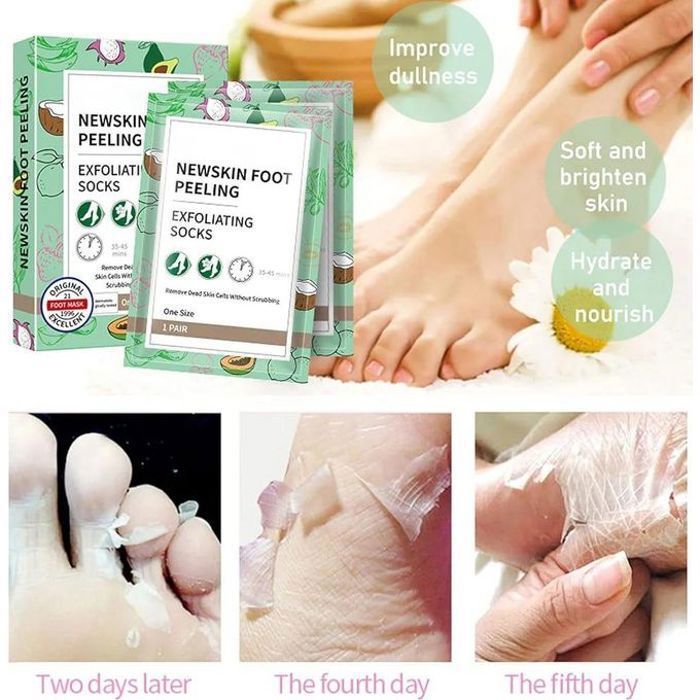 Masque de pieds peeling - GUANJING - Hydratant - Effet antiseptique  + blush liquid cadeeau Multicolore