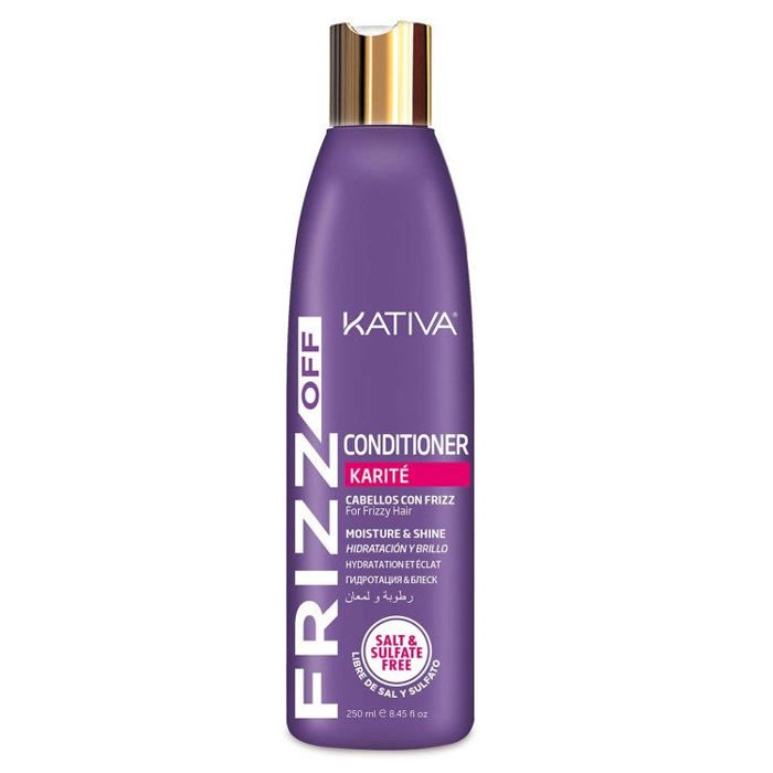 KATIVA - Après-shampoing - FRIZZ OFF - Anti-frisottis - Hydratation - Cheveux lisses - 250ml