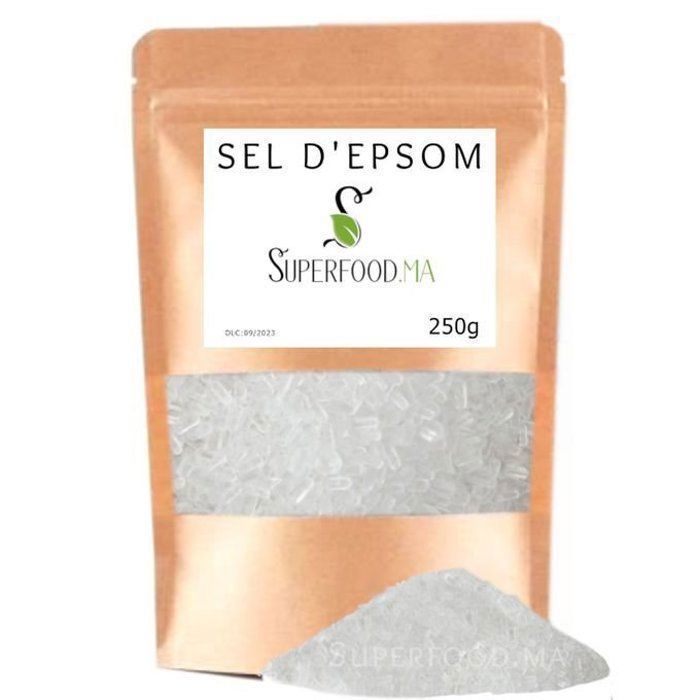 SEL D'EPSOM / SULFATE DE MAGNESIUM - RICHE EN MAGNESIUM - 250g