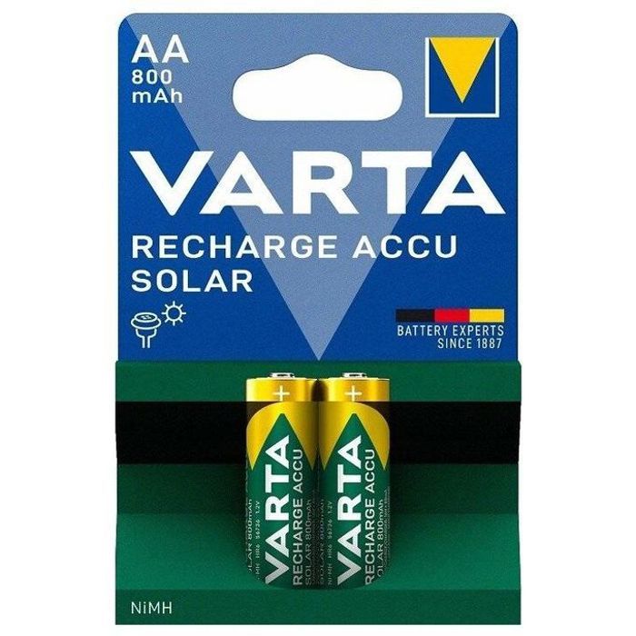 VARTA Piles Rechargeable Accu AA 800 mAh Rechargeable Batteries 2 Pack