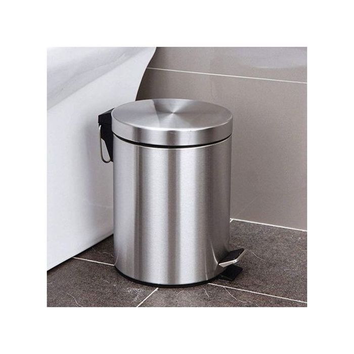 Poubelle à pédale en inox 5 litres